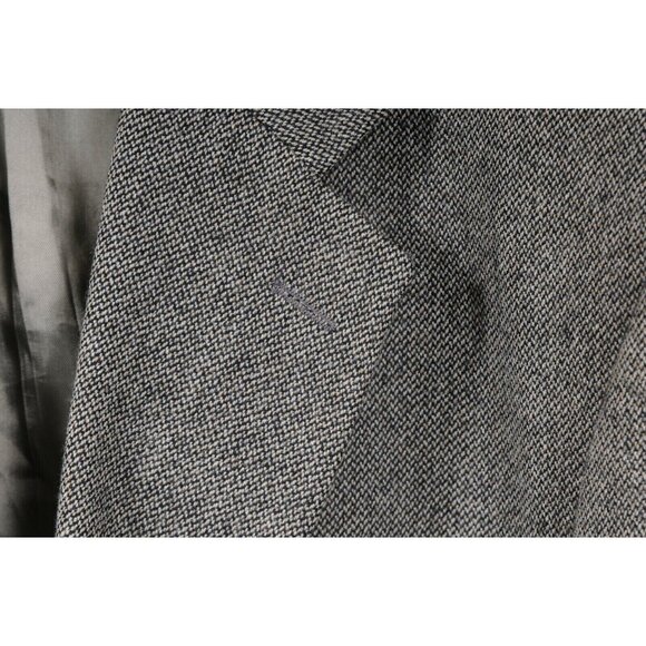 Ralph Lauren Chaps Mens Blazer Size 46 Long Black Tan Herringbone Sport Coat - Picture 4 of 10